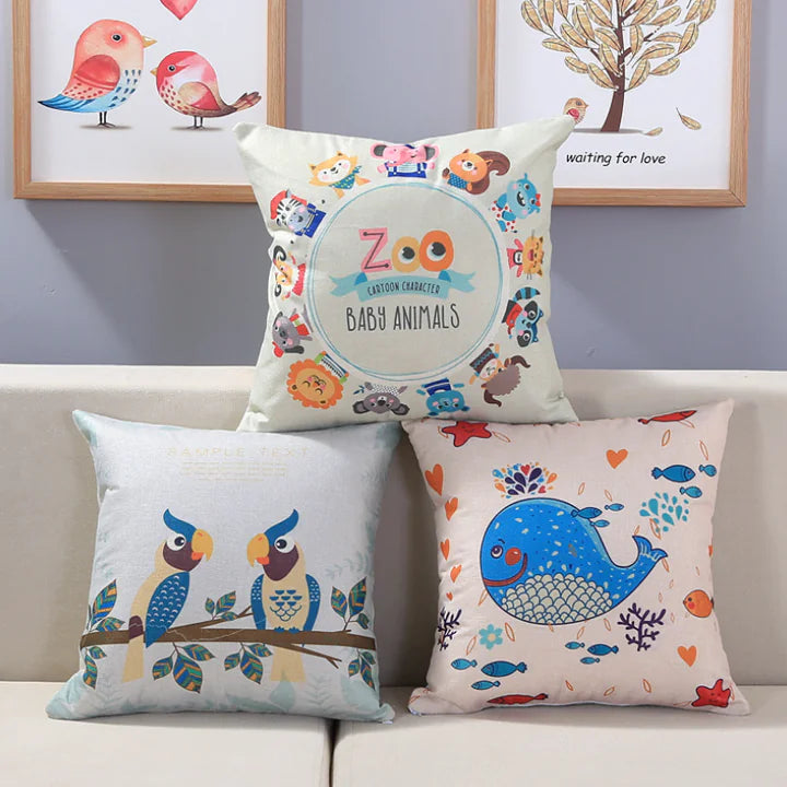Custom Cotton Linen Pillowcase with Personalized Image