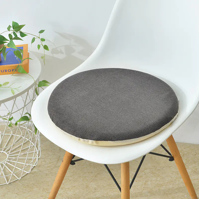 Round Linen Memory Foam Slow Rebound Cushion