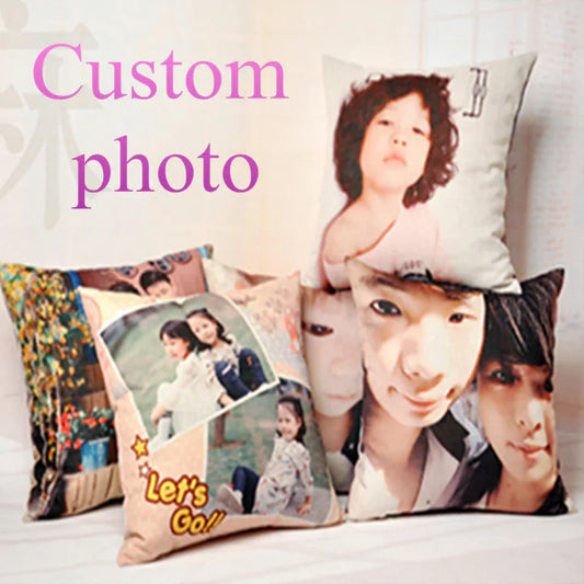Custom Cotton Linen Pillowcase with Personalized Image