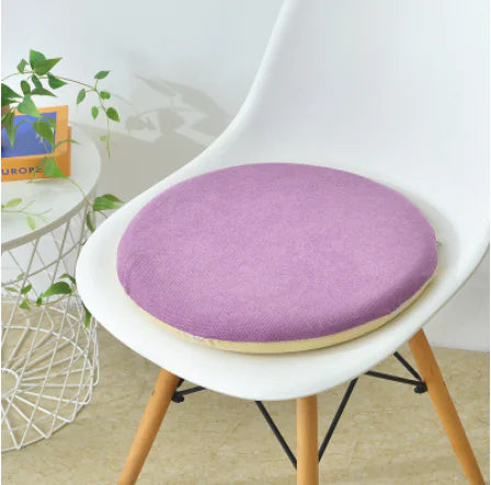 Round Linen Memory Foam Slow Rebound Cushion