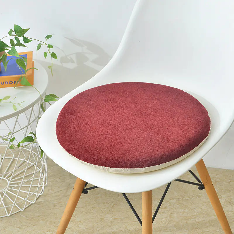 Round Linen Memory Foam Slow Rebound Cushion
