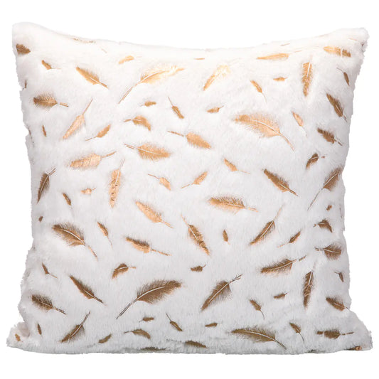 Bronzing Solid Color Imitation Feather Pillowcase