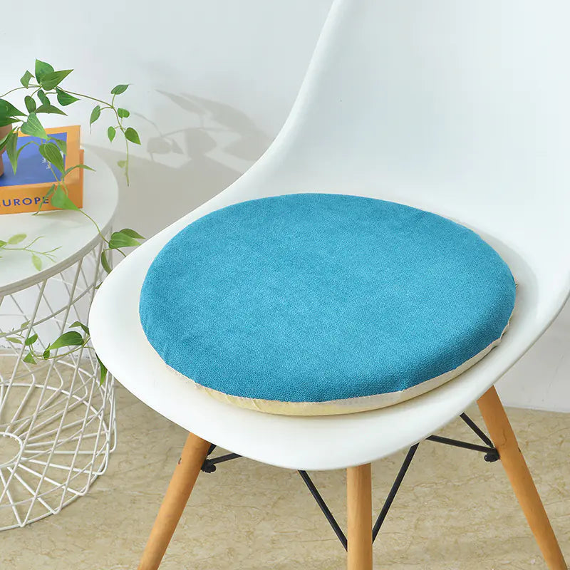 Round Linen Memory Foam Slow Rebound Cushion
